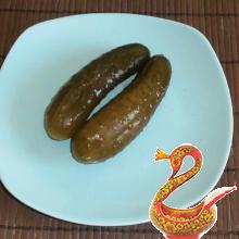  two medium-sized pickled cucumber