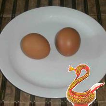 two eggs,