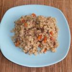 Barley porridge with stewed meat