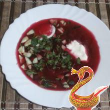 Russian beetroot soup cold