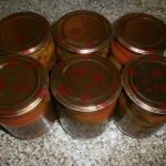 Canned aubergines in tomato sauce
