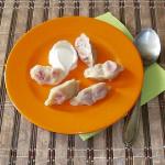 Dumplings with strawberry recipe with a photo